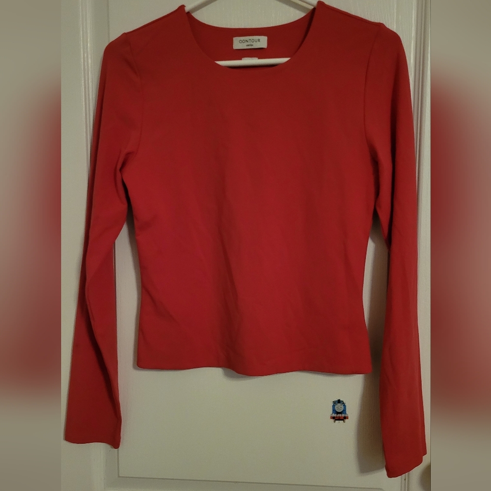 Aritzia Contour Long Sleeve Stargazer Pink Top